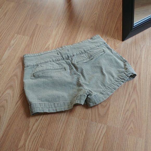 { 2.1 Denim } Striped Front Panel Shorts - Picture 2 of 6
